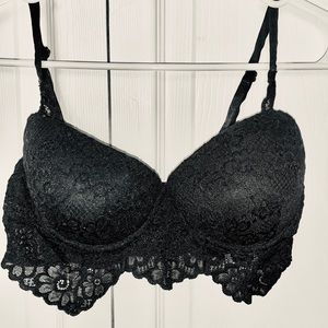 Black lace bra